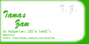 tamas zam business card